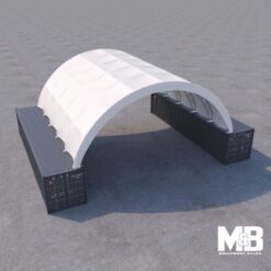 40′ x 40′ Fabric Container Shelter-5